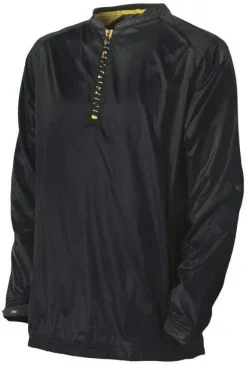 New Demarini Men's Pyro Long Sleeve Batting Practice Jacket Black/Orange Medium