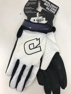 New DeMarini Women's Batting Glove White/Navy/Black Adult Medium
