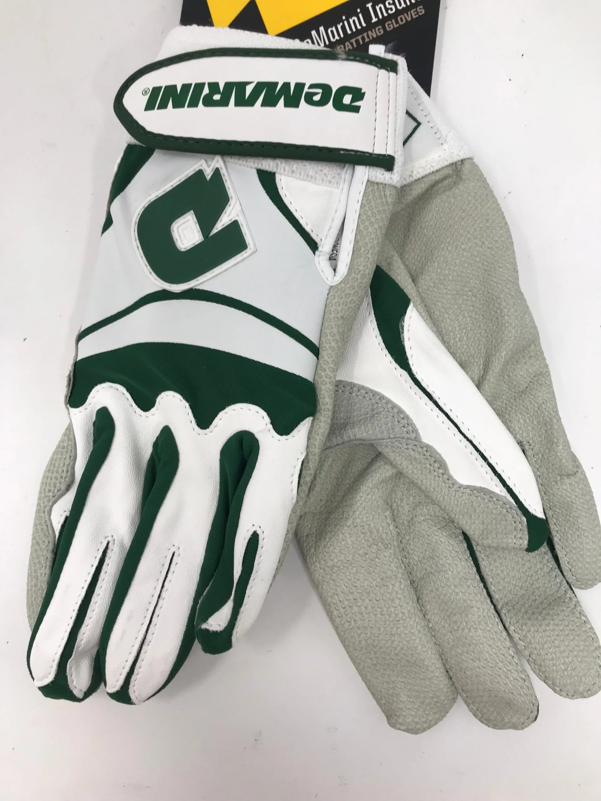 New DeMarini Insane Batting Gloves Green/White Men's Adult Large 3 New DeMarini Insane Batting Gloves Green/White Men's Adult Large