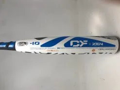 Used1 RETOOLED! DeMarini Zen Zero White CBZR-17 31/21 Senior Baseball Bat 2 3/4"