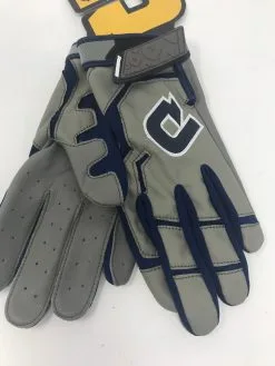 New DeMarini WTA6350NA Adult Batting Glove Large Gray/Navy