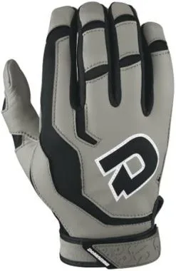 New DeMarini WTA6350BL Youth Batting Glove Small Gray/Black