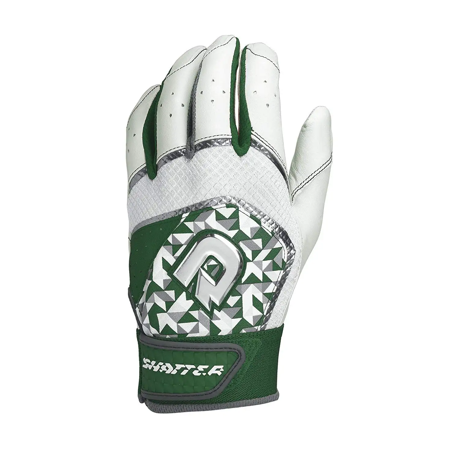 New DeMarini Shatter Batting Gloves Dark Green/White Adult Medium 3 New DeMarini Shatter Batting Gloves Dark Green/White Adult Medium