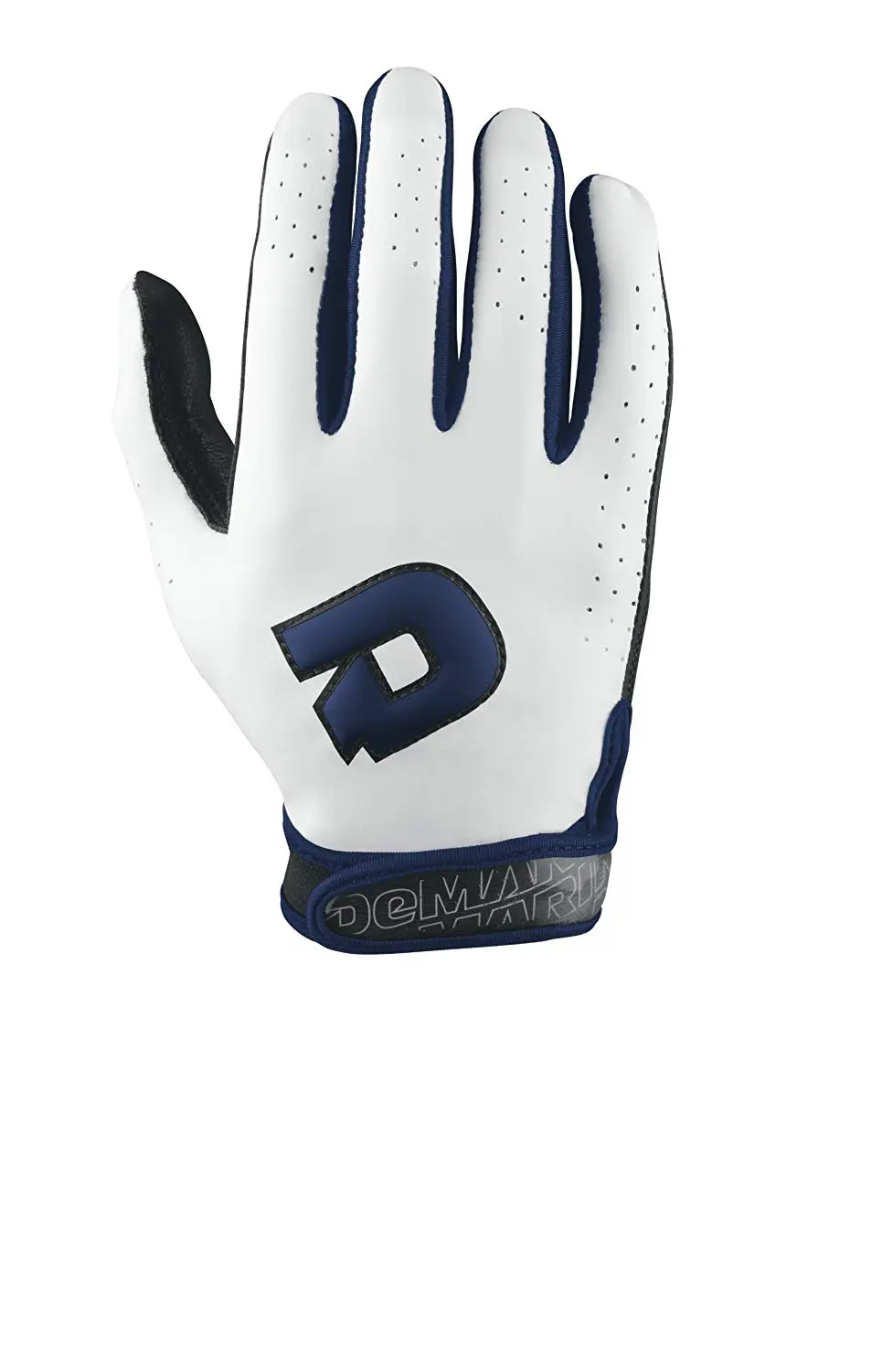 New DeMarini Women's Batting Glove White/Navy Adult Medium 3 New DeMarini Women's Batting Glove White/Navy Adult Medium
