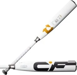 New DeMarini 2022 CF USSSA Youth Baseball Bat White/Gold 2 Piece Composite