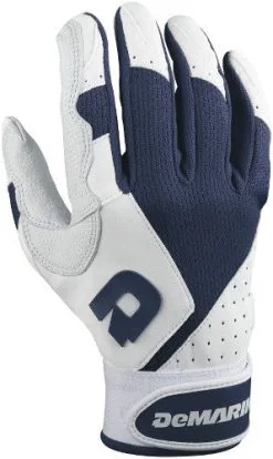New DeMarini Fastpitch Mercy Batting Gloves White/Navy Women's Adult Small