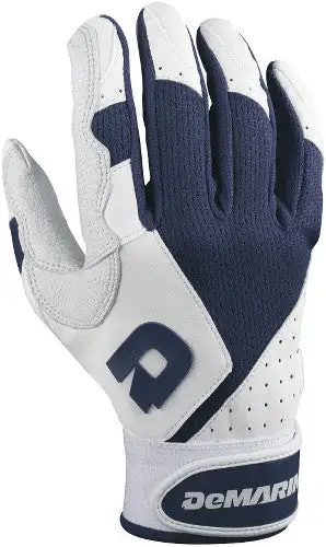 New DeMarini Fastpitch Mercy Batting Gloves White/Navy Women's Adult Small 3 New DeMarini Fastpitch Mercy Batting Gloves White/Navy Women's Adult Small